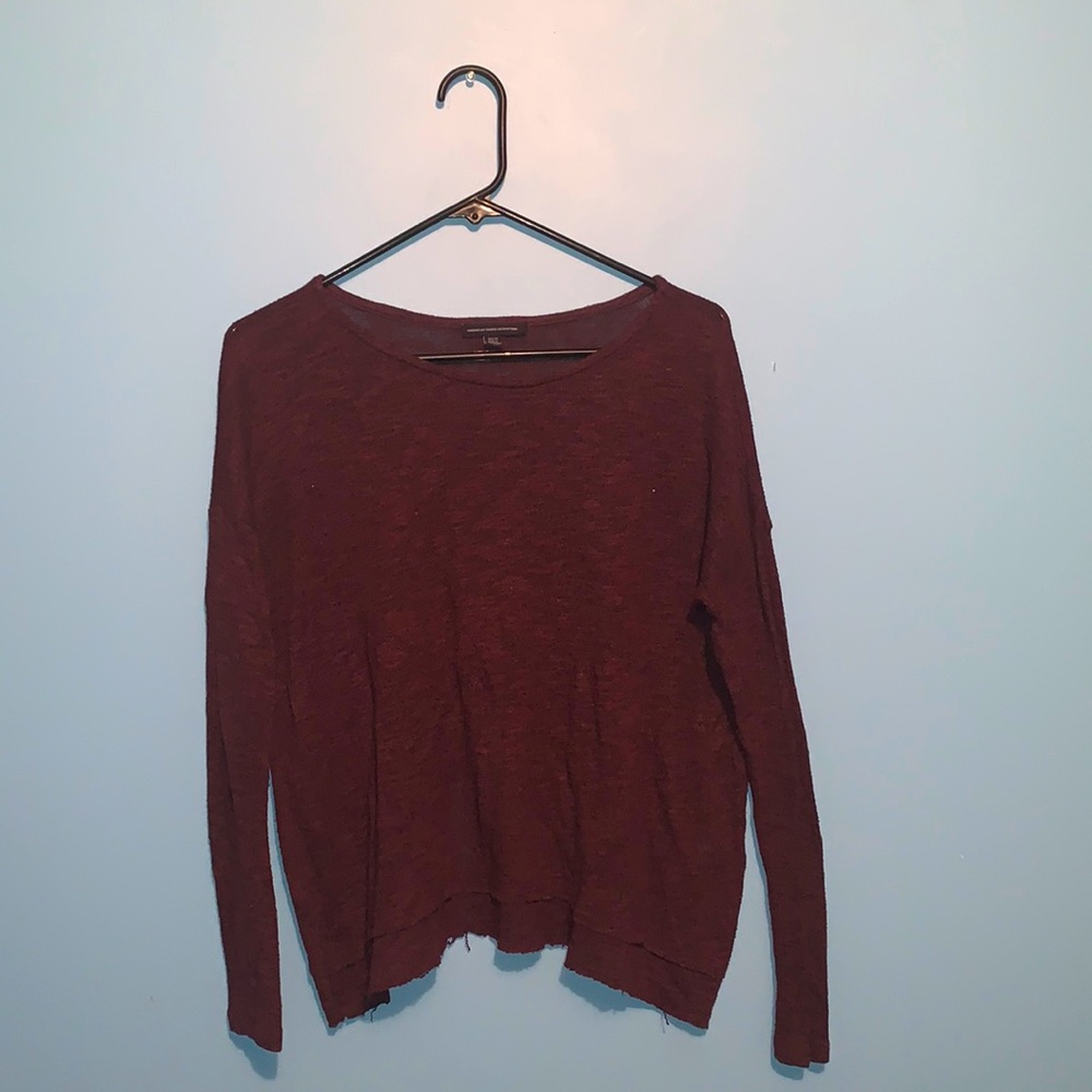 (2/$15) American Eagle Burgundy Sweater